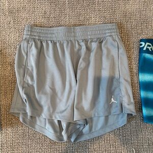 Jordan Women's Light Gray Athletic Mesh Shorts